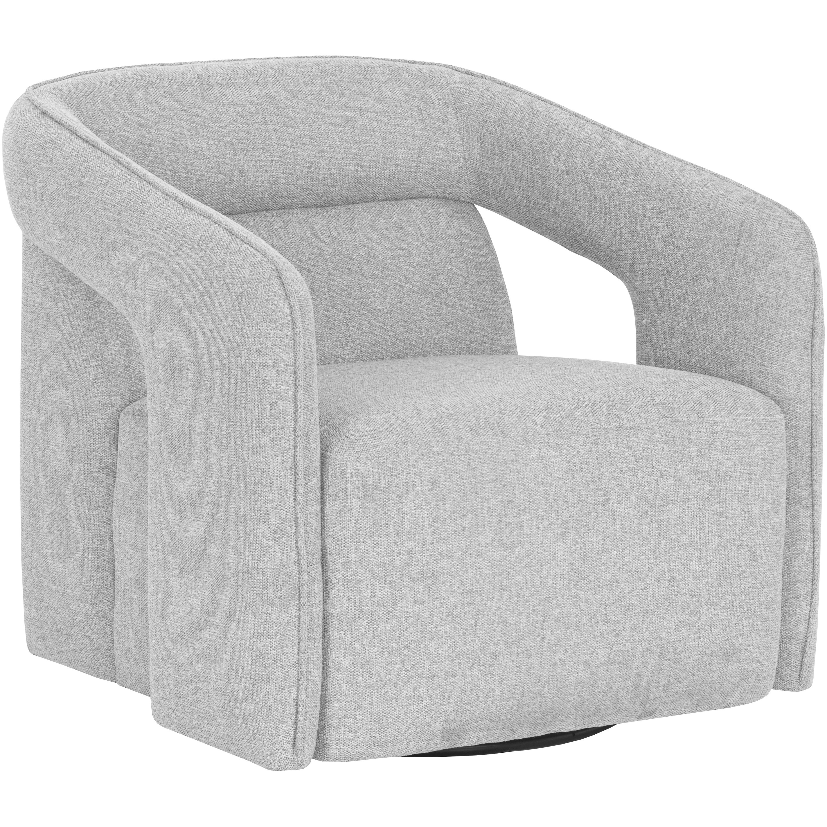 Kendrick Belfast Heather Grey Swivel Lounge Chair, Swivel